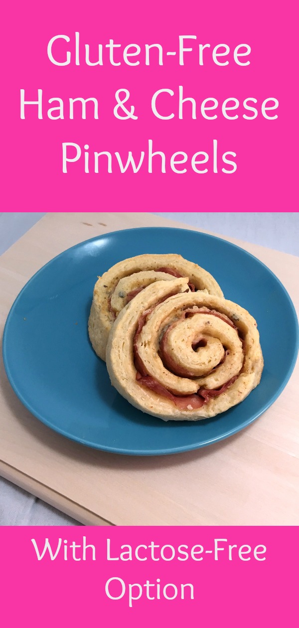 These gluten-free biscuit pinwheels are filled with creamy cheese & ham! #glutenfree #pinwheels #ham
