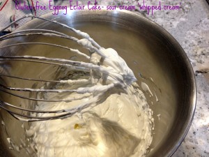 Whip up 8 oz. sour cream with about 3 oz. of powdered sugar.