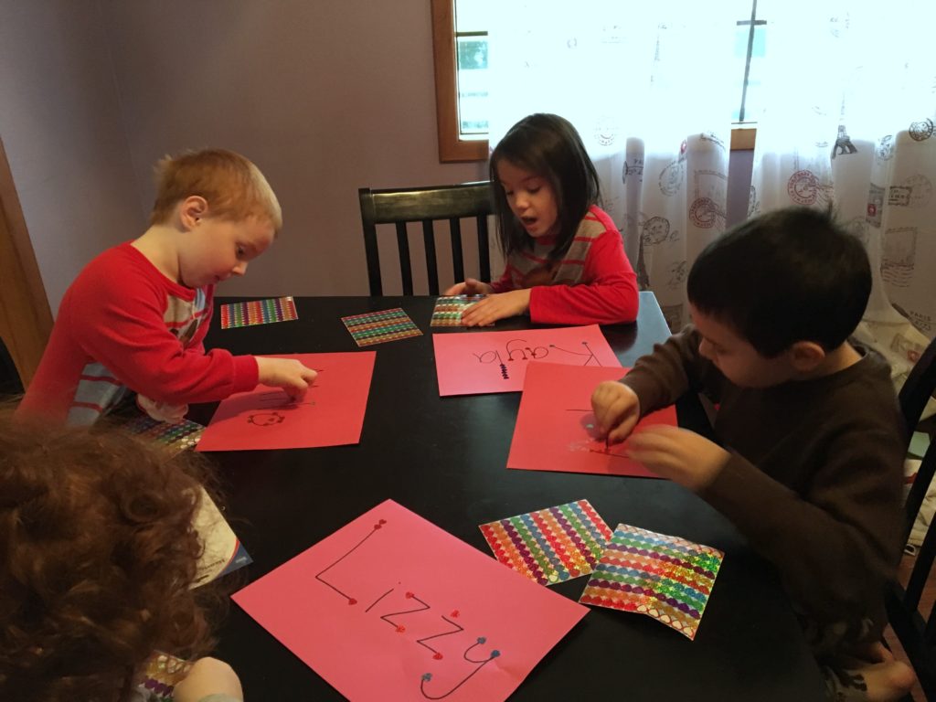 Valentine's Week Mini Unit for preschool and elementary school with free scripture printable from fearfultofearlessblog.com