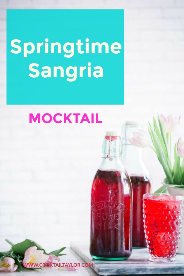 Springtime Sangria Mocktail- All the Flavor Without the Alcohol