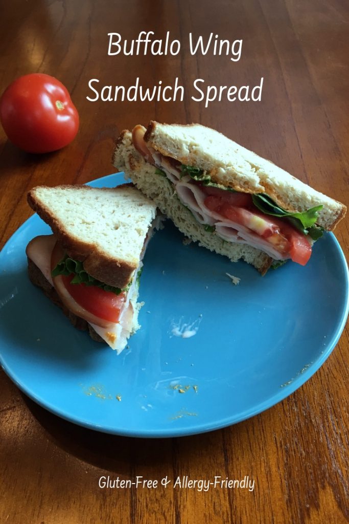 This Spicy Buffalo Wing Sandwich Spread will take your sandwich game to the next level! #spicy #sandwich #glutenfree