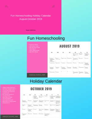 Fun Homeschooling Holiday Calendar