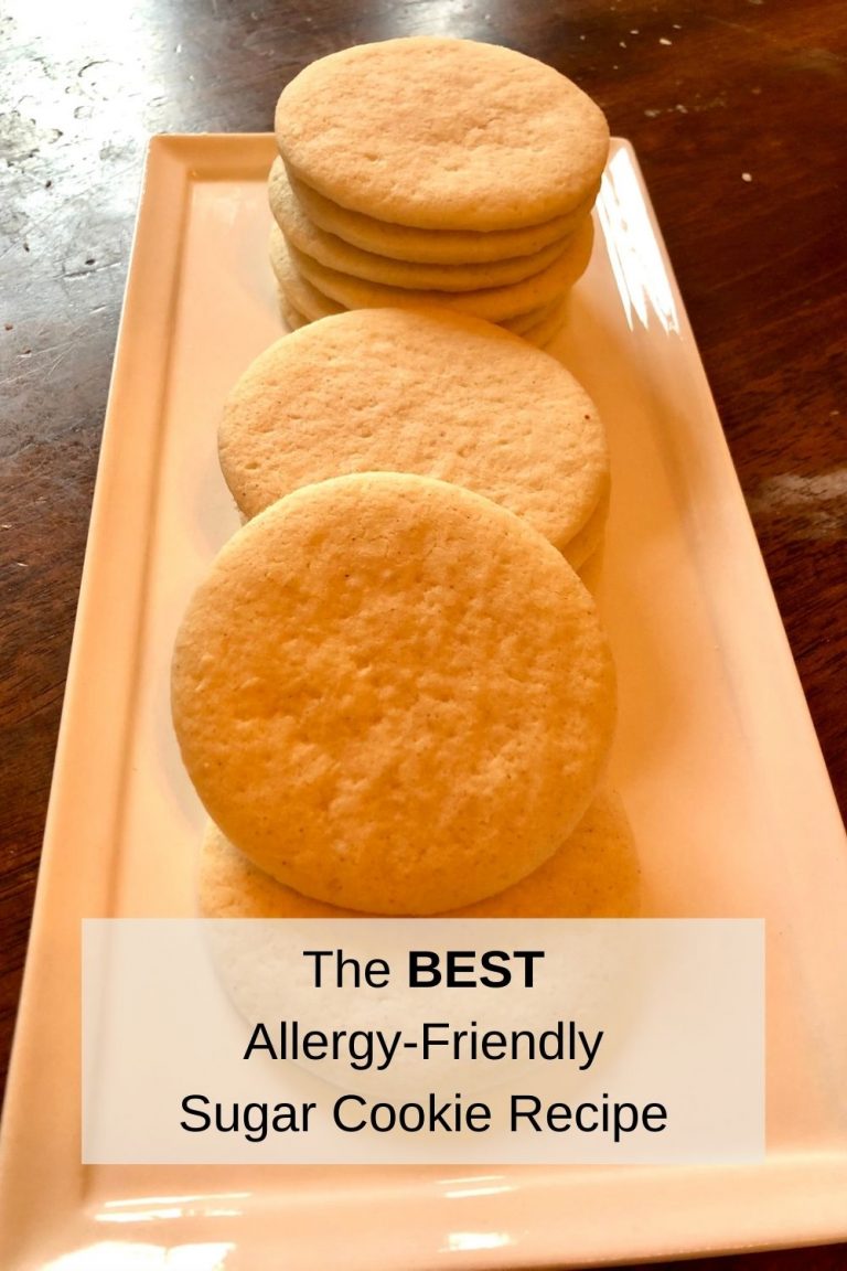 This allergy-friendly sugar cookie recipe is just what you've been looking for! Use it for every occasion and holiday to cut out and decorate! #sugarcookie #glutenfree #allergyfriendlly
