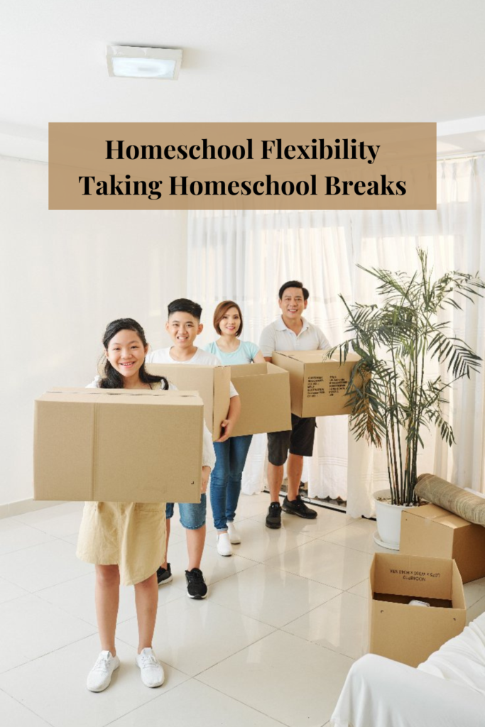A family taking a homeschool break while moving.