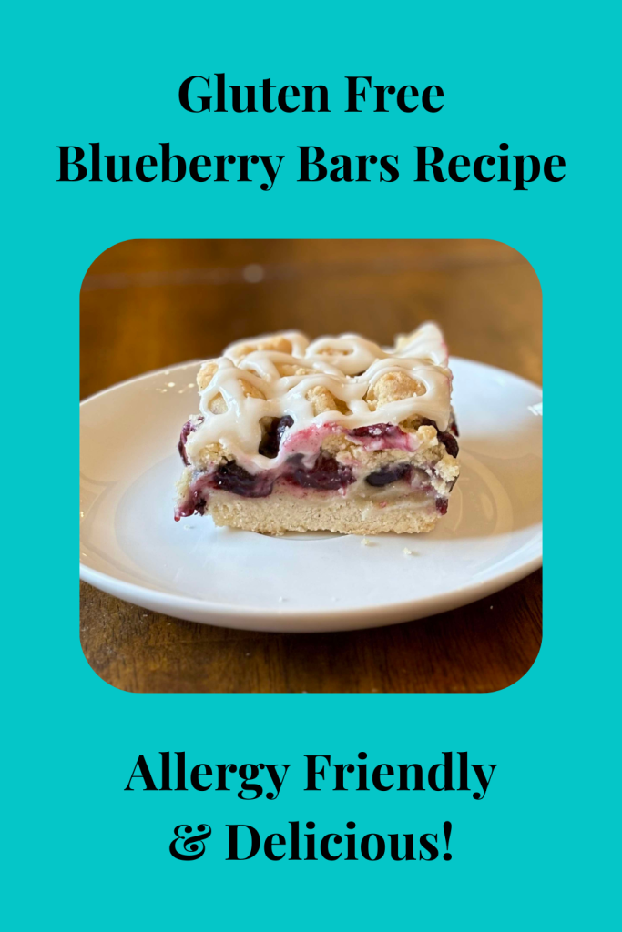 These gluten free blueberry bars are easy to make and bursting with delicious blueberry flavor without any gluten, dairy, or eggs!