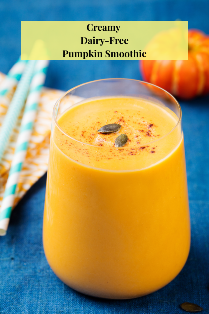 Cozy up with this creamy dairy-free pumpkin smoothie! Made with real pumpkin and warm spices, it's a quick and allergy-friendly fall treat.